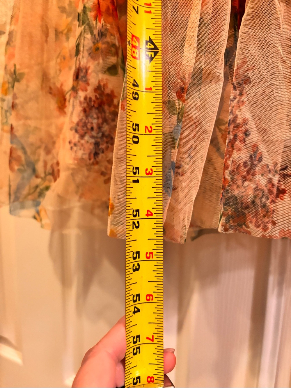 Floral Ruffle Long Sleeve Maxi Dress - Blush Floral - Picture 4 of 7